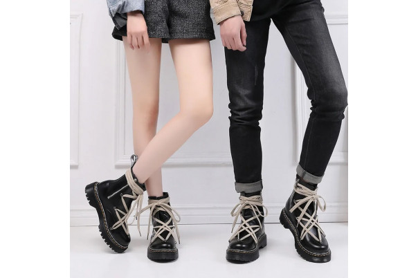 Dr Martens Rick Owens 1460 Pentagram Boots Double Stitching