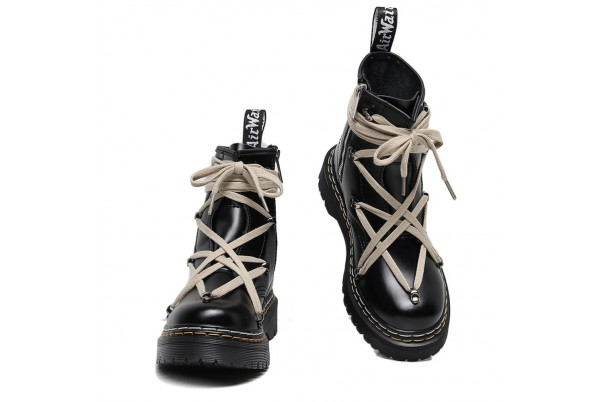 Dr Martens Rick Owens 1460 Pentagram Boots Double Stitching