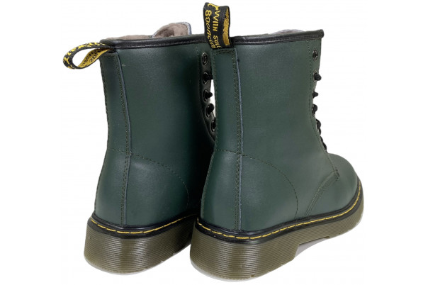 Dr Martens 1460 Green Smooth с Мехом