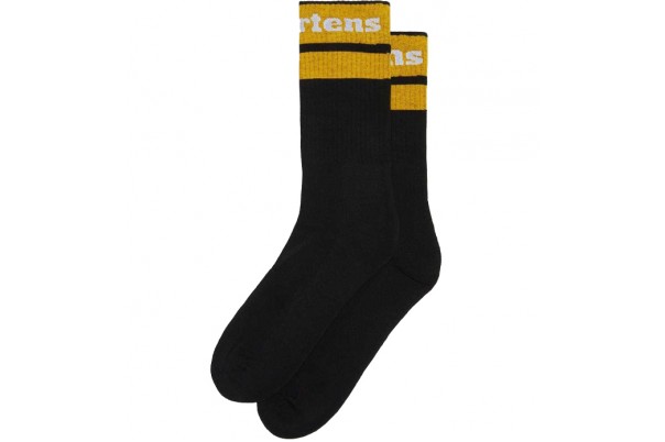 Носки Dr Martens Athletic Logo черные с желтым