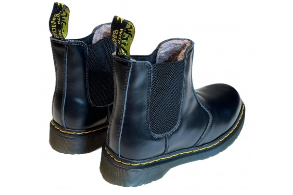 Dr.Martens Chelsea Leonore Черные с мехом