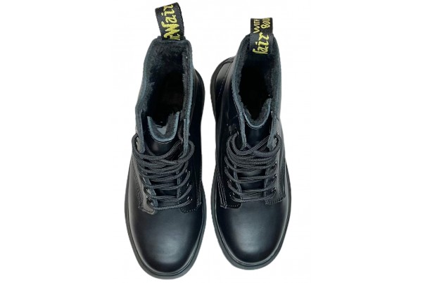 Dr Martens Jadon Vintage с Черным Мехом без молнии