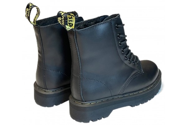 Dr Martens Jadon Vintage с Черным Мехом без молнии