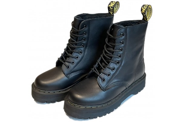 Dr Martens Jadon Vintage с Черным Мехом без молнии