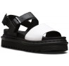 Dr Martens Black+White Hydro Leather Sandals