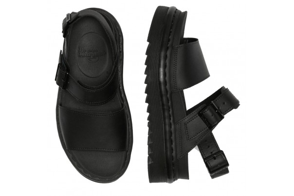 Dr Martens Voss Black Leather Strap Sandals